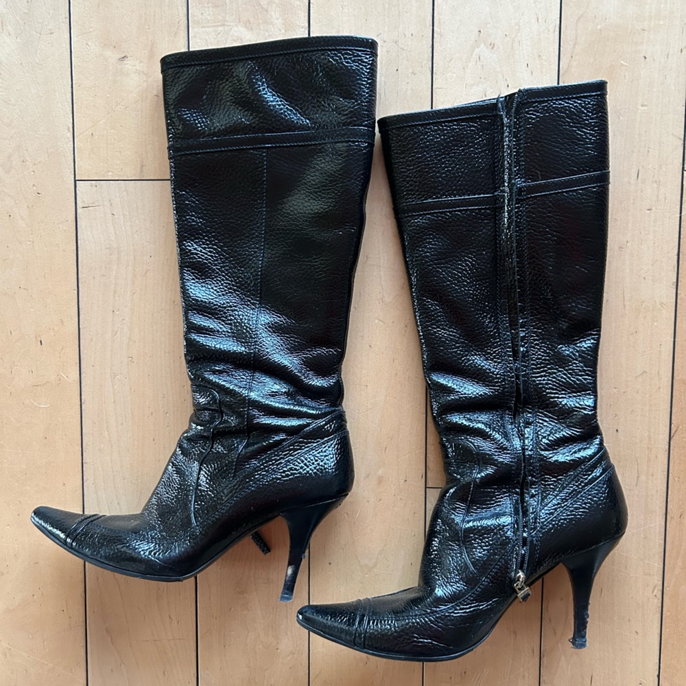 Fendi leather stiletto boots
